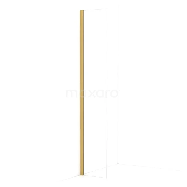 Diamond Walk-in shower | 30 cm Gold Clear glass Fixed wall IDA03010GGN
