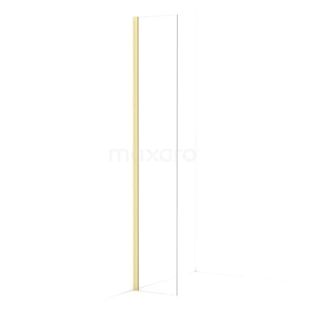 Diamond Inloopdouche | 30 cm Lichtgoud Helder glas Vaste wand IDA03010LG