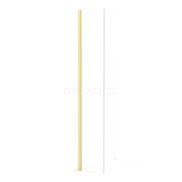 Diamond Walk-in shower | 30 cm Light gold Clear glass Fixed wall IDA03010LG