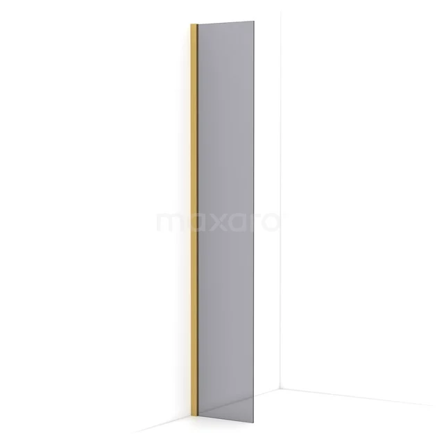 Diamond Walk-in shower | 30 cm Gold Smoke glass Fixed wall IDA03011GGN