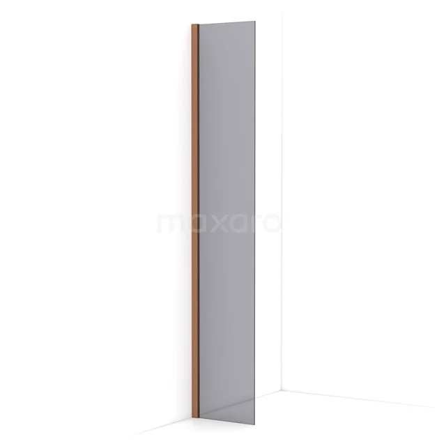 Diamond Walk-in shower | 30 cm Copper Smoke glass Fixed wall IDA03011KP
