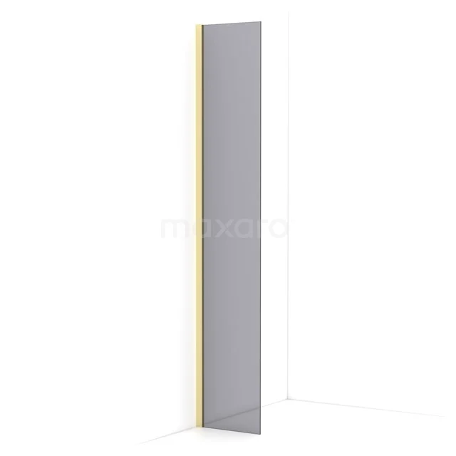 Diamond Walk-in shower | 30 cm Light gold Smoke glass Fixed wall IDA03011LG