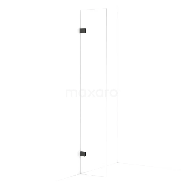 Diamond begehbare Dusche | 30 cm Schwarzchrom  Feste Wand IDA03020BC