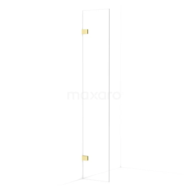 Diamond Walk-in shower | 30 cm Light gold Clear glass Fixed wall IDA03020LG