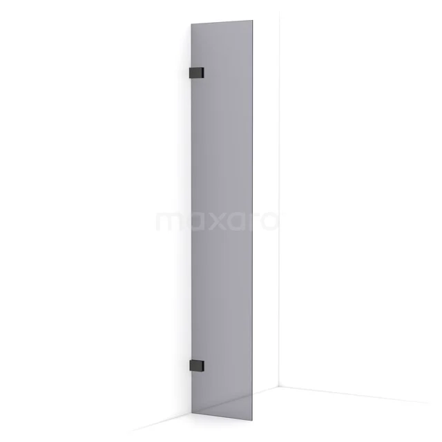 Diamond begehbare Dusche | 30 cm Schwarzchrom  Feste Wand IDA03021BC