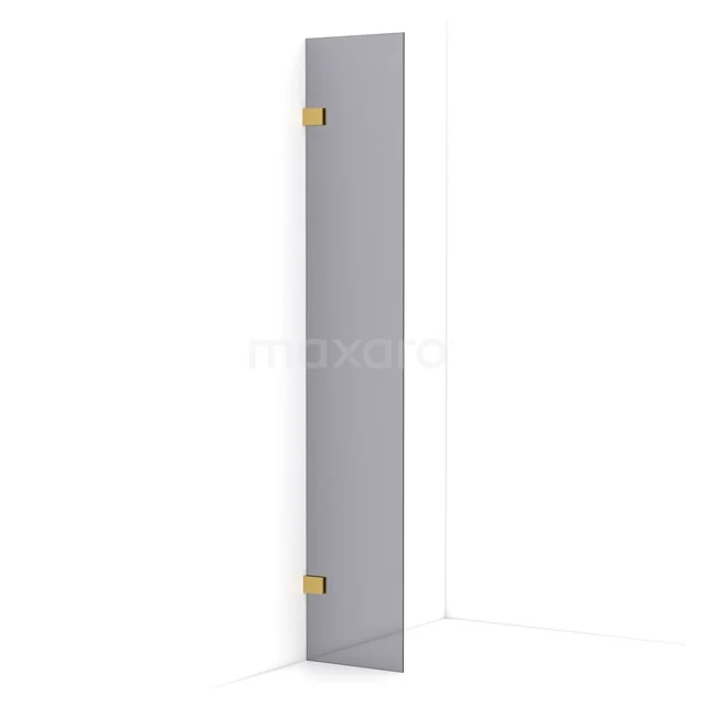 Diamond Walk-in shower | 30 cm Gold Smoke glass Fixed wall IDA03021GG