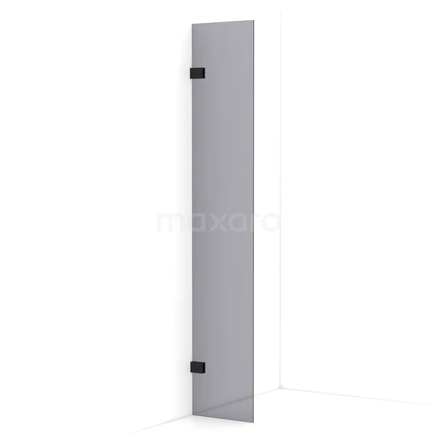 Diamond begehbare Dusche | 30 cm Matt Schwarz  Feste Wand IDA03021MB