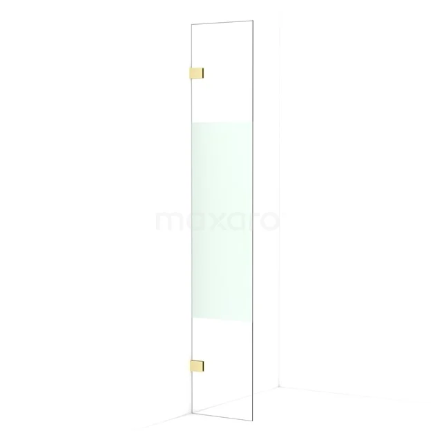 Diamond Walk-in shower | 30 cm Light gold Clear with matt strip Fixed wall IDA03023LG