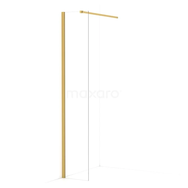 Diamond Walk-in shower | 30 cm Gold Clear glass Fixed wall IDA03110GGN