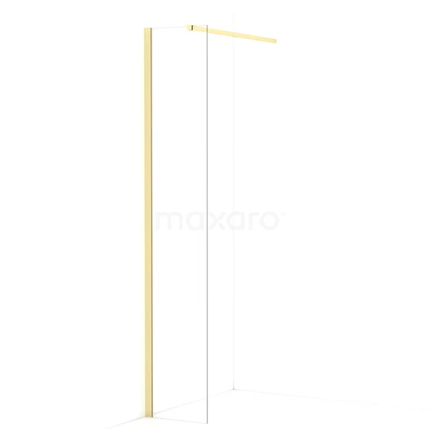 Diamond begehbare Dusche | 30 cm Helles Gold  Feste Wand IDA03110LG