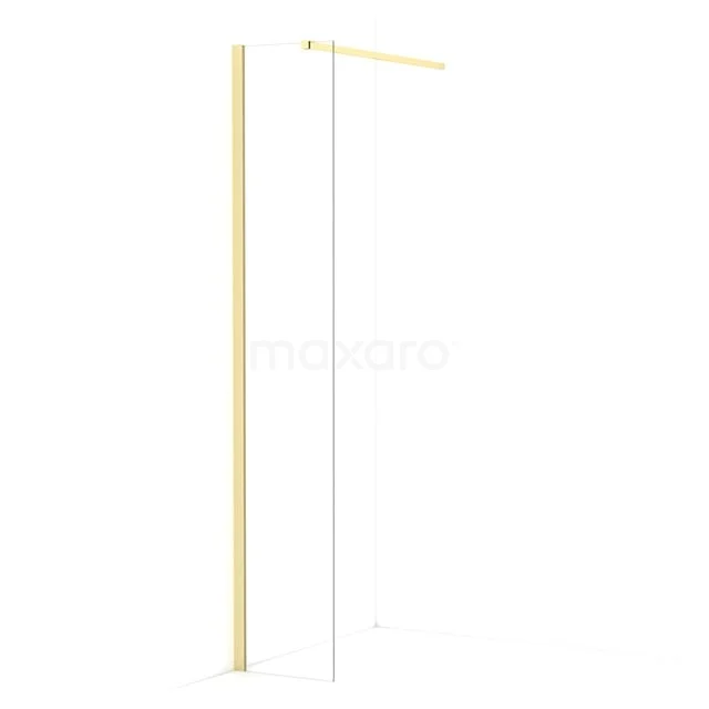 Diamond Inloopdouche | 40 cm Lichtgoud Helder glas Vaste wand IDA04110LG