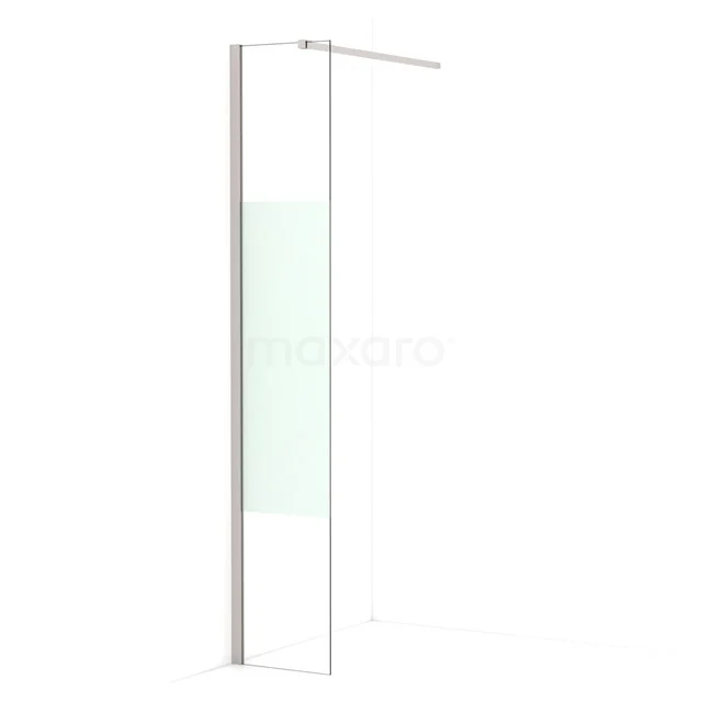 Diamond Walk-in shower | 30 cm Stainless steel Clear with matt strip Fixed wall IDA03113BR