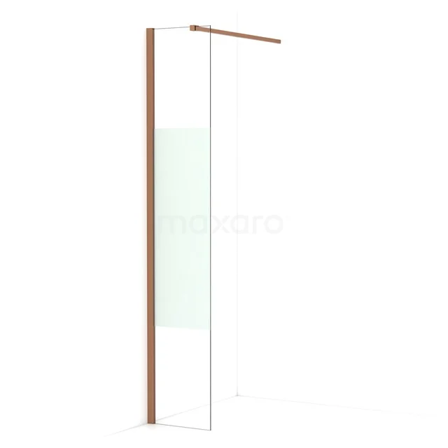 Diamond begehbare Dusche | 30 cm Kupfer  Feste Wand IDA03113KP