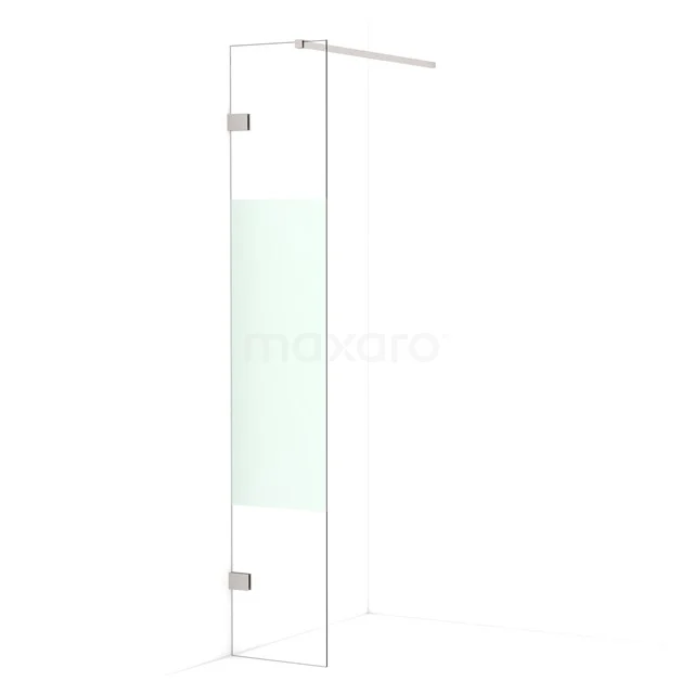 Diamond Walk-in shower | 30 cm Stainless steel Clear with matt strip Fixed wall IDA03123BR