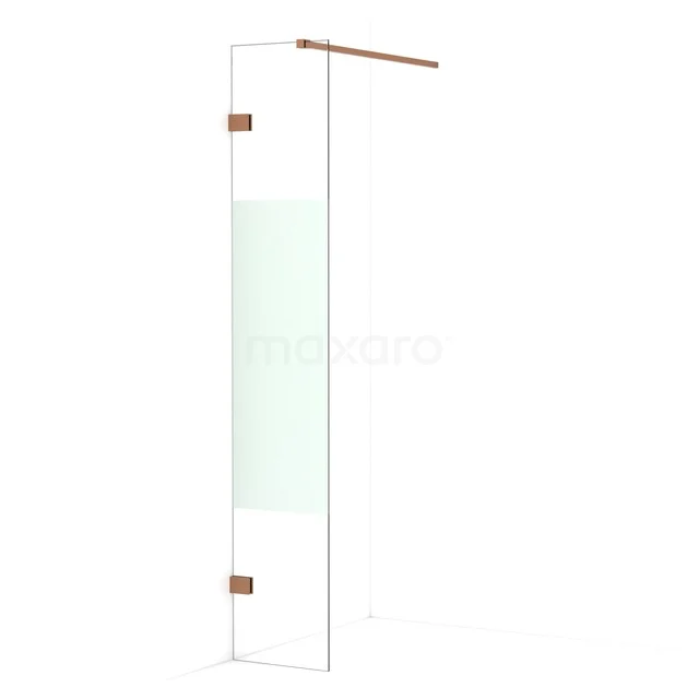 Diamond begehbare Dusche | 30 cm Kupfer  Feste Wand IDA03123KP