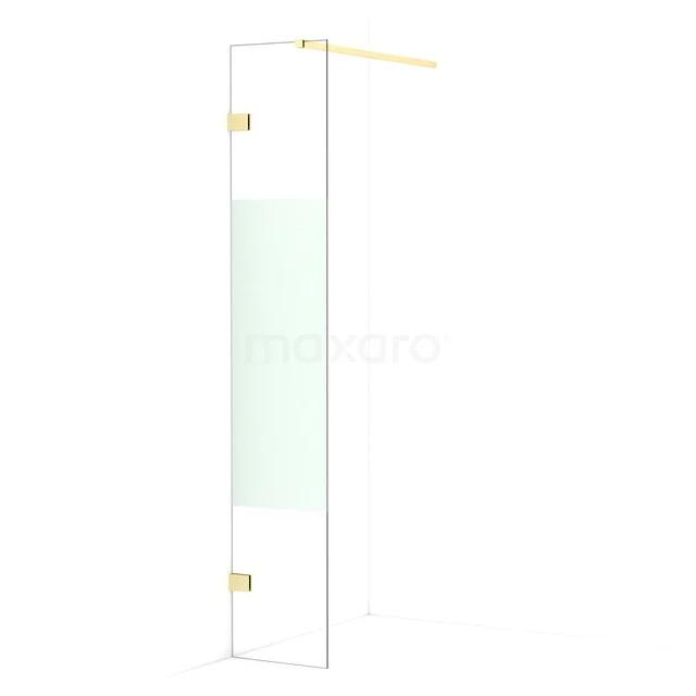 Diamond begehbare Dusche | 30 cm Helles Gold  Feste Wand IDA03123LG