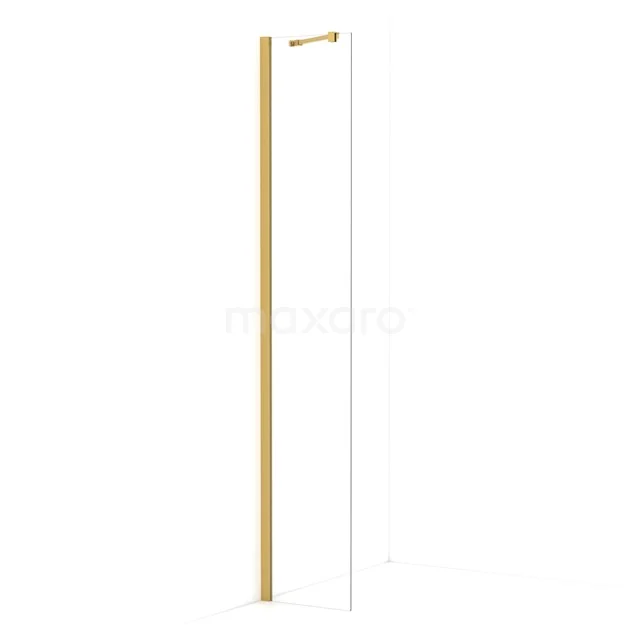 Diamond Walk-in shower | 30 cm Gold Clear glass Fixed wall IDA03210GGN