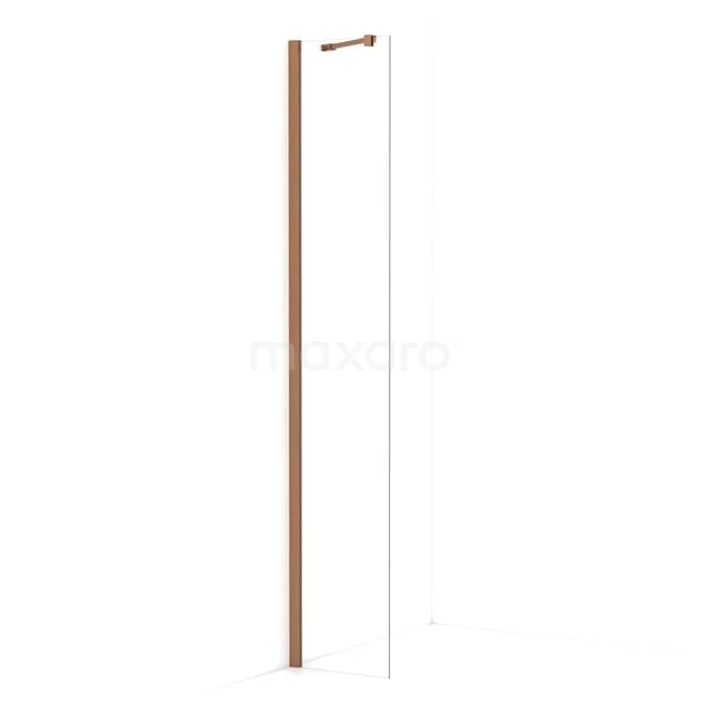 Begehbare Dusche Diamant 40cm aus klarem Sicherheitsglas Kupfer IDA04210KP