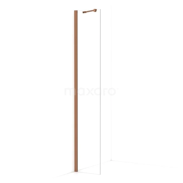 Diamond begehbare Dusche | 40 cm Kupfer  Feste Wand IDA04210KP