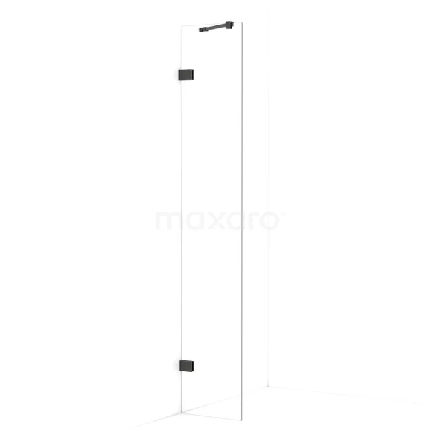 Diamond begehbare Dusche | 30 cm Schwarzchrom  Feste Wand IDA03220BC