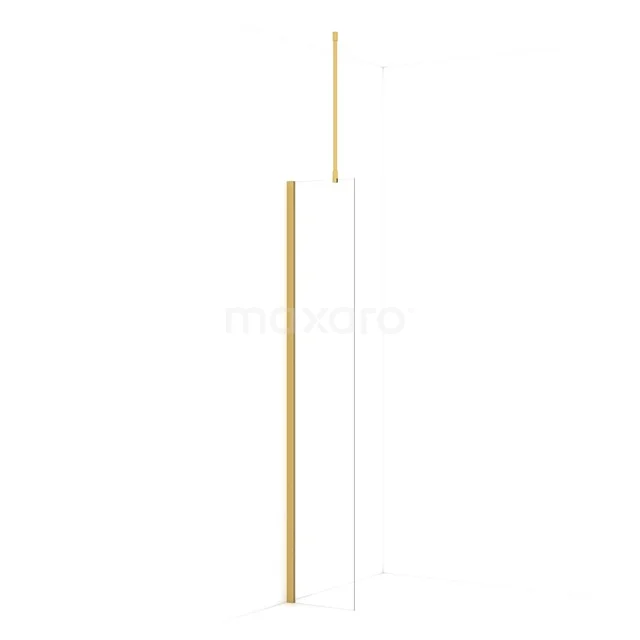 Diamond Walk-in shower | 40 cm Gold Clear glass Fixed wall IDA04710GGN
