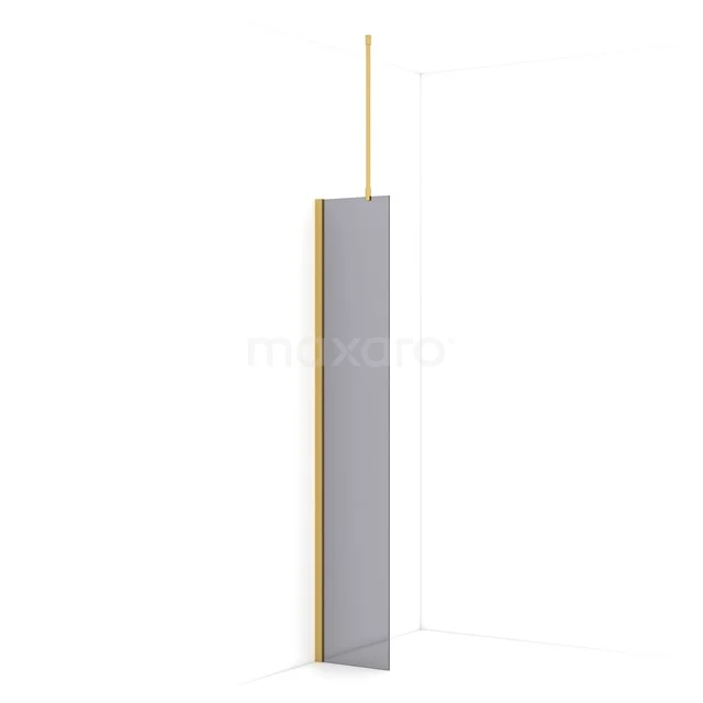 Diamond Walk-in shower | 30 cm Gold Smoke glass Fixed wall IDA03711GGN