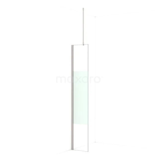 Diamond Walk-in shower | 30 cm Stainless steel Clear with matt strip Fixed wall IDA03713BR