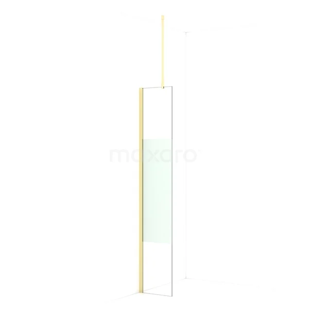 Diamond begehbare Dusche | 30 cm Helles Gold  Feste Wand IDA03713LG