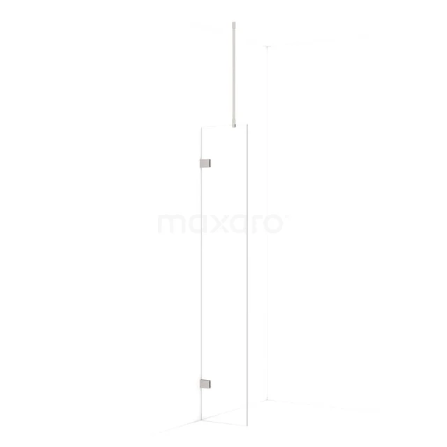 Begehbare Dusche Diamant 40cm aus klarem Sicherheitsglas Gebürstetem Edelstahl IDA04720BR