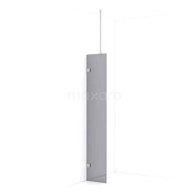 Diamond Walk-in shower | 30 cm Stainless steel Smoke glass Fixed wall IDA03721BR
