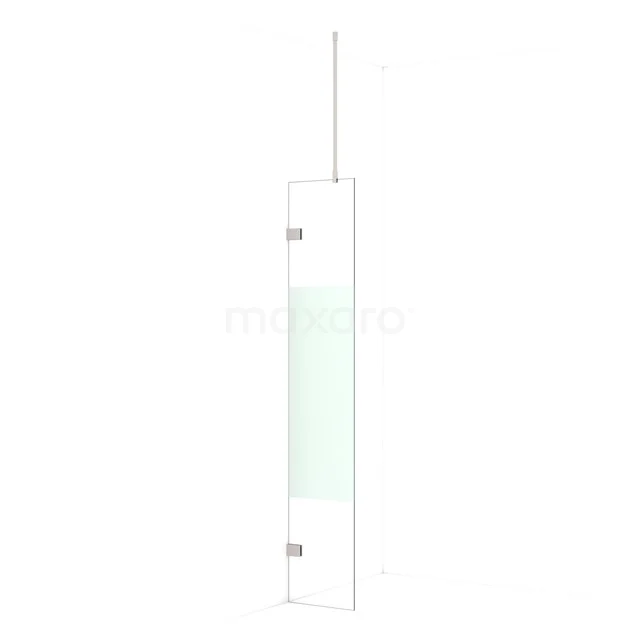 Diamond Walk-in shower | 30 cm Stainless steel Clear with matt strip Fixed wall IDA03723BR