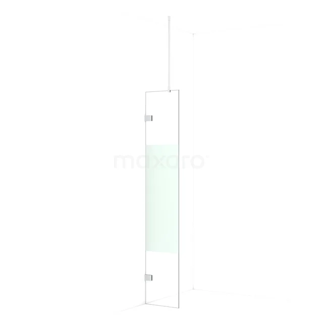 Diamond Walk-in shower | 30 cm Chrome Clear with matt strip Fixed wall IDA03723C