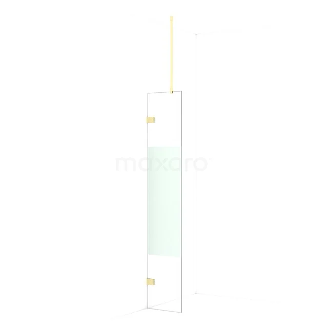 Diamond begehbare Dusche | 30 cm Helles Gold  Feste Wand IDA03723LG