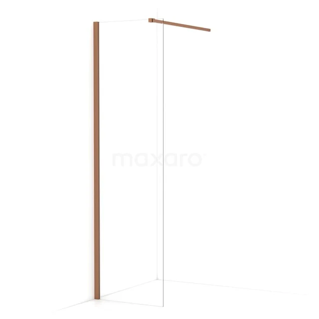 Diamond begehbare Dusche | 50 cm Kupfer  Feste Wand IDA05110KP