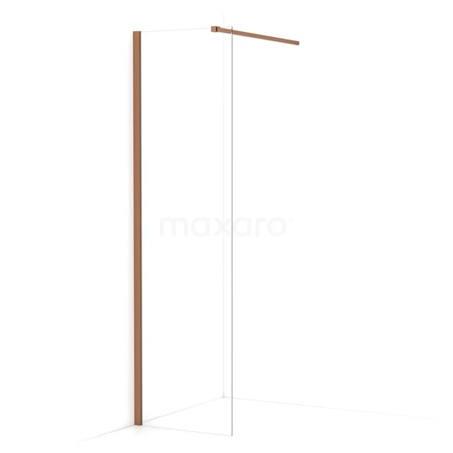 Diamond Walk-in shower | 60 cm Copper Clear glass Fixed wall IDA06110KP