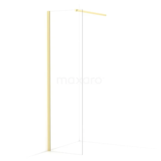 Diamond begehbare Dusche | 50 cm Helles Gold  Feste Wand IDA05110LG