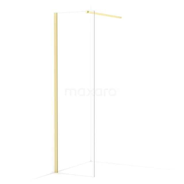 Diamond Walk-in shower | 60 cm Light gold Clear glass Fixed wall IDA06110LG