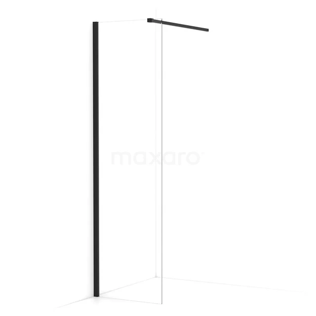 Diamond Walk-in shower | 60 cm Matte black Clear glass Fixed wall IDA06110MB