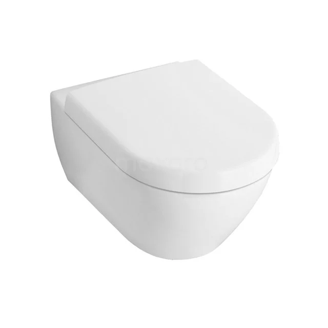 Wand-WC Villeroy und Boch Subway 2.0 Flush Edge Weiß 911010523 Weißes keramisches Wand-WC, abgerundete Form, modernes Design, ideal für ein stilvolles und platzsparendes Badezimmer.
