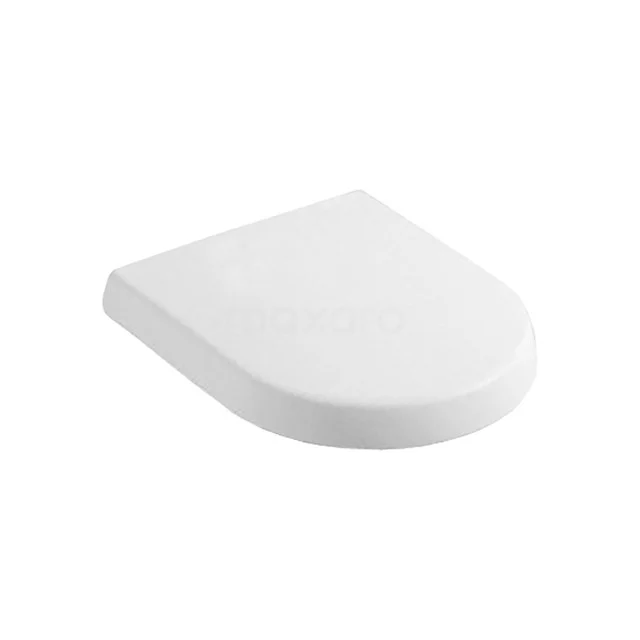 WC 911010804 Weiße, ovalförmige WC-Sitz aus langlebigem Kunststoff, ideal für moderne Badezimmer, Serie Luxa.