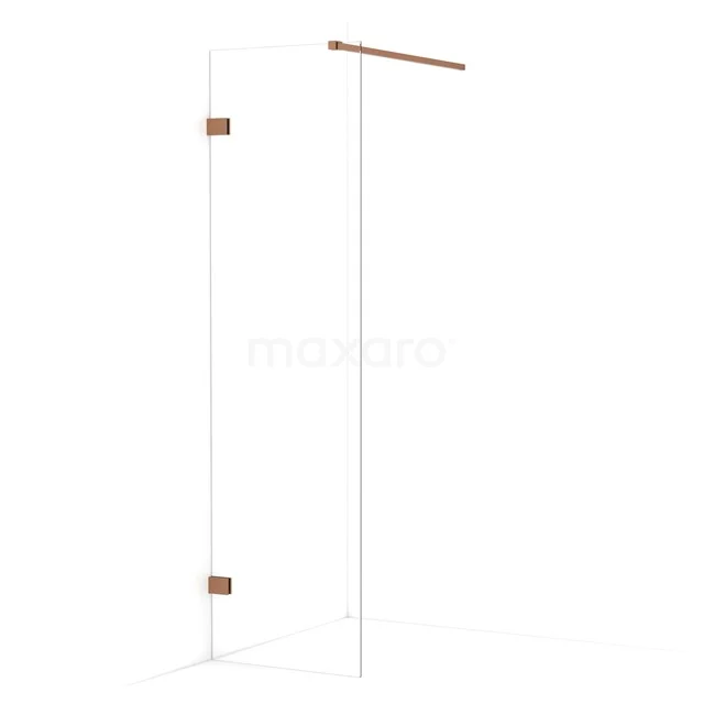 Diamond Walk-in shower | 50 cm Copper Clear glass Fixed wall IDA05120KP