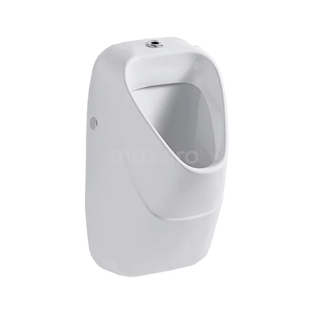 Weißes keramisches Urinal, schlichtes Design, Wandmontage, ideal für moderne Badezimmergestaltungen.