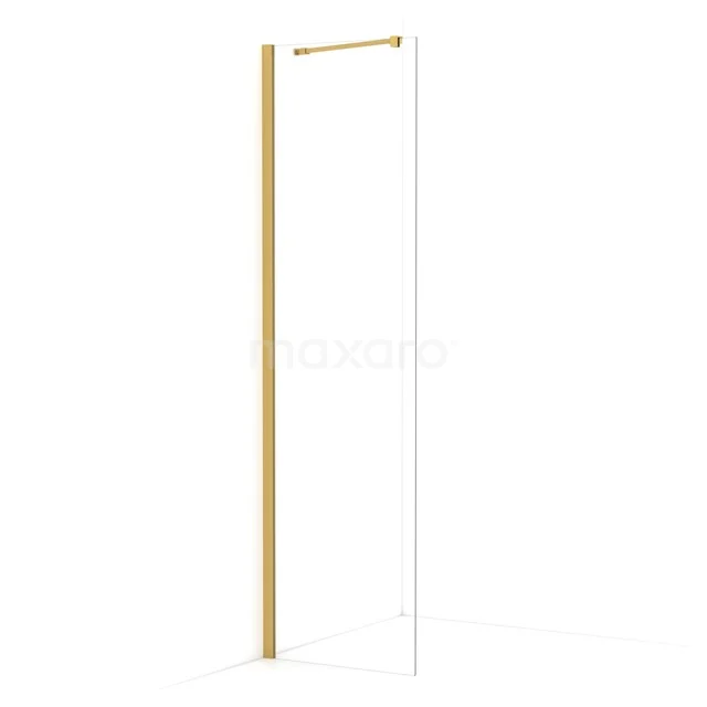 Diamond Walk-in shower | 60 cm Gold Clear glass Fixed wall IDA06210GGN