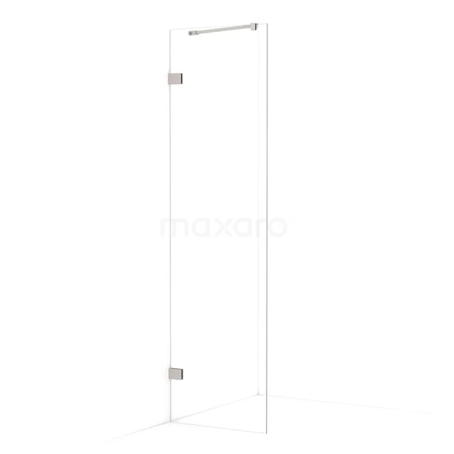 Begehbare Dusche Diamant 50cm aus klarem Sicherheitsglas Edelstahl IDA05220BR