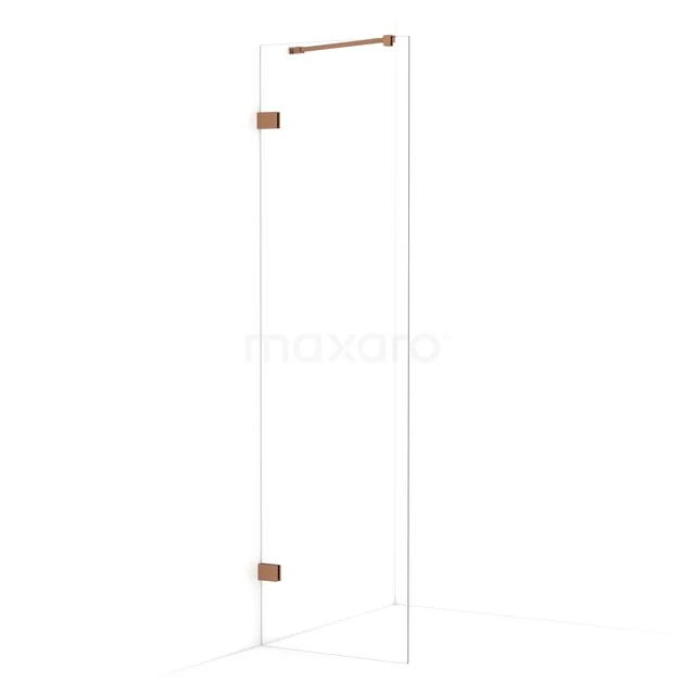 Begehbare Dusche Diamond 60cm aus klarem Sicherheitsglas Kupfer IDA06220KP