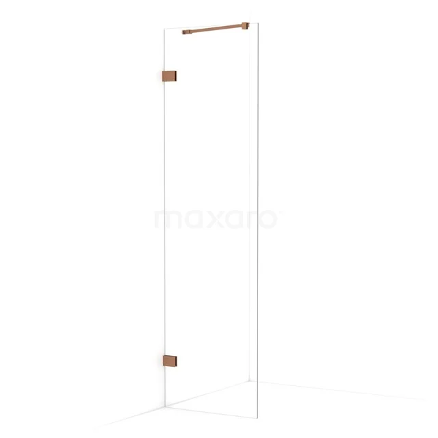 Diamond Walk-in shower | 60 cm Copper Clear glass Fixed wall IDA06220KP