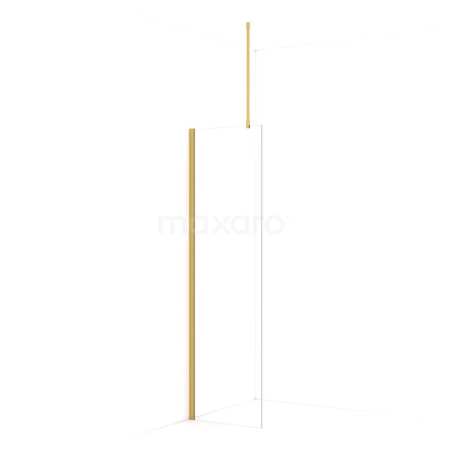 Diamond Walk-in shower | 60 cm Gold Clear glass Fixed wall IDA06710GGN