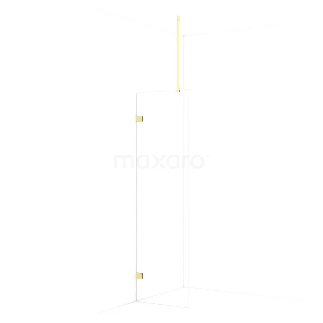 Diamond begehbare Dusche | 50 cm Helles Gold  Feste Wand IDA05720LG