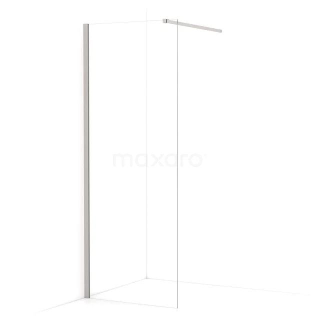 Diamond Walk-in shower | 80 cm Stainless steel Clear glass Fixed wall IDA08110BR