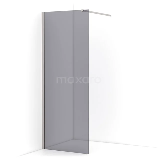 Diamond Walk-in shower | 80 cm Stainless steel Smoke glass Fixed wall IDA08111BR